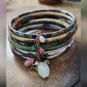 Cloisonne bangle set